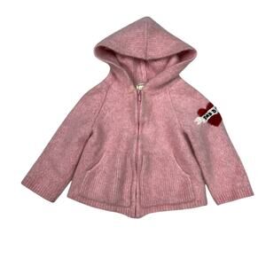 Amber Hagen Cashmere Daddy Heart Tattoo Zip Hoodie Sweater FLAW Pink Baby 18-24M